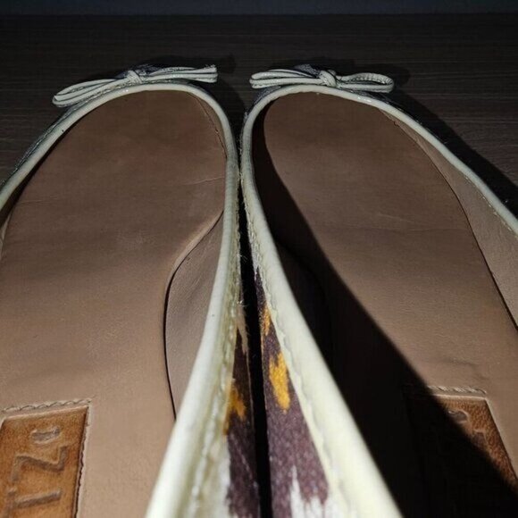 Schutz Flat Ballet Leopard Print Bow Womens Canvas Shoe Size 6 - Picture 8 of 13